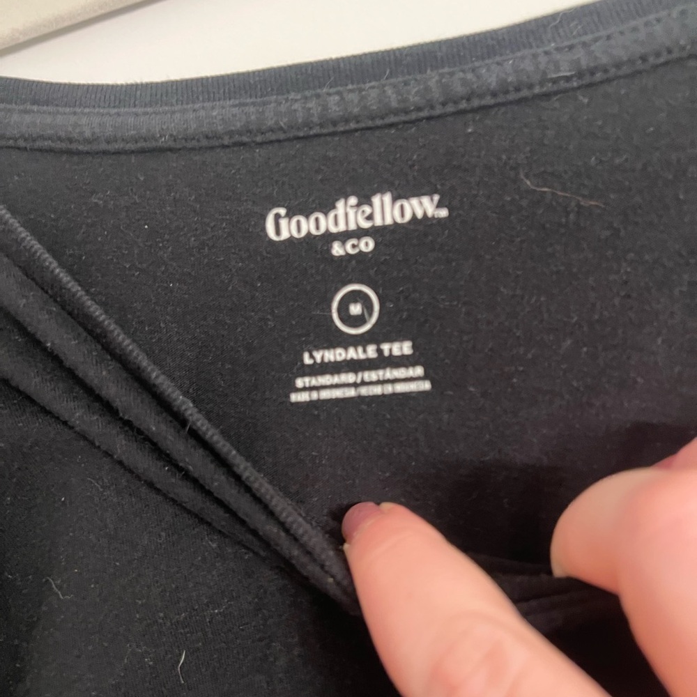 NWOT goodfellow black lyndale tee size medium - Picture 2 of 2